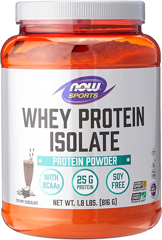 NOW Sports Whey 25g Protein Isolate 1.8lbs (Creamy Chocolate)