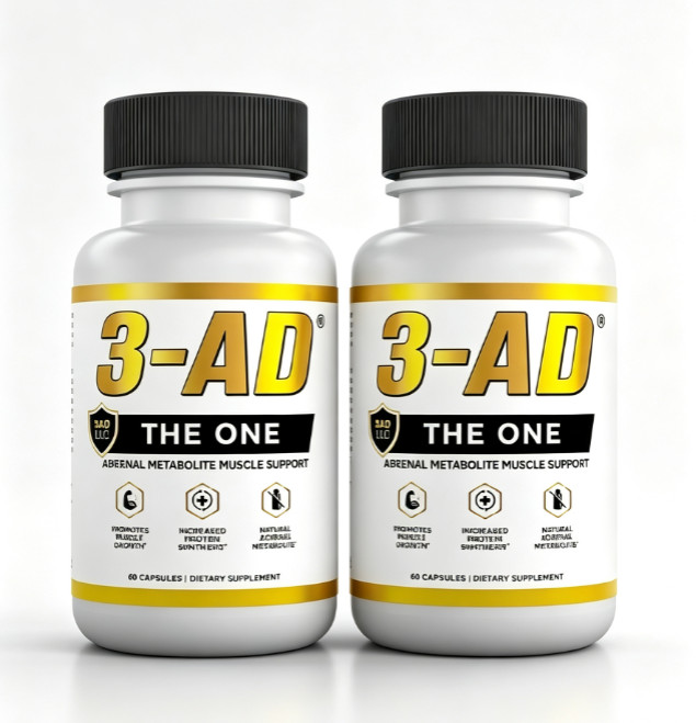 3-AD® 25mg Muscle Support Supplement – 60 Capsules – Patented Formula 1-5 pack