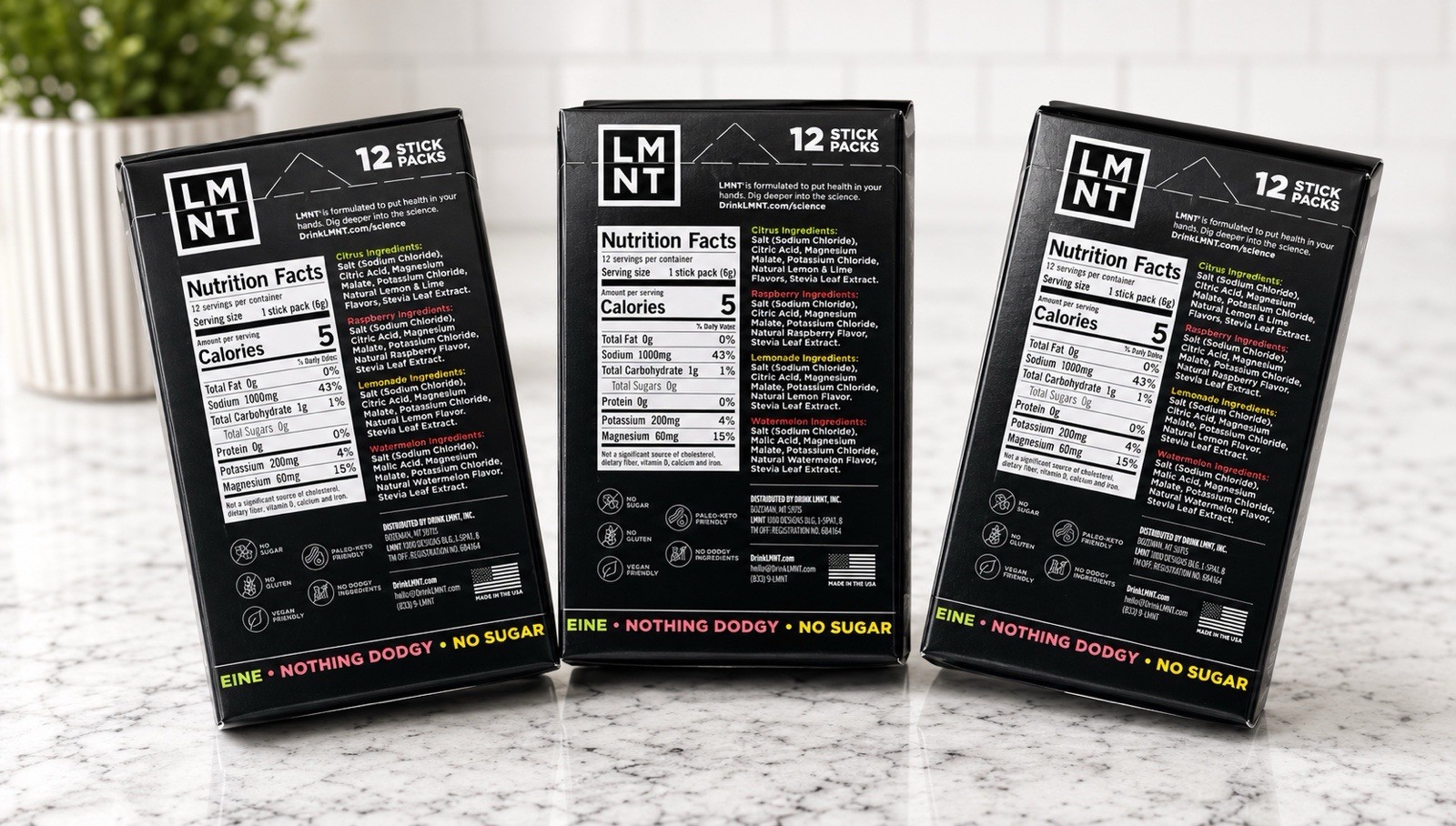 LMNT Electrolyte Drink Mix 36 Sticks Variety Pack Zero Sugar Keto New Sealed