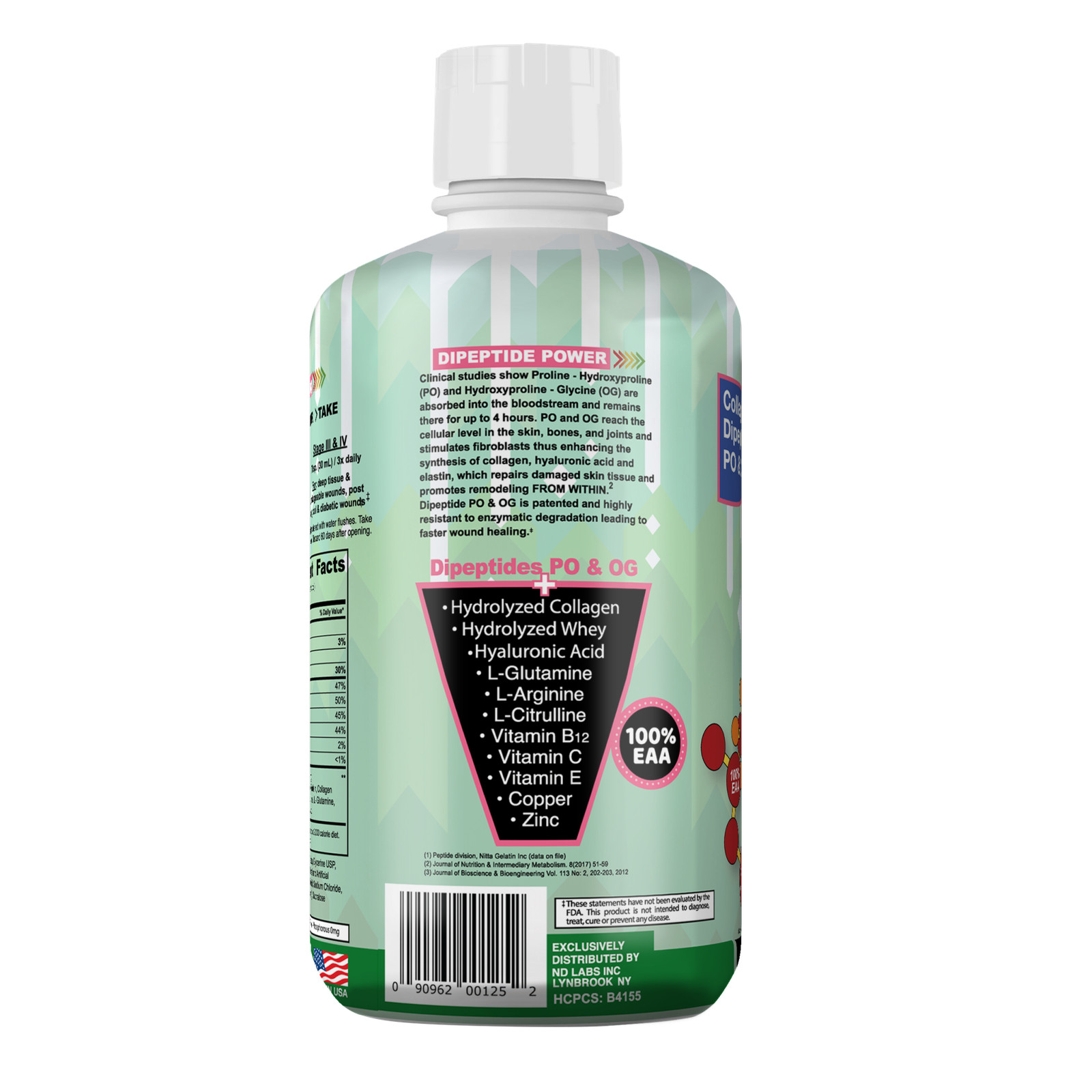 Nutritional Designs DPP Dipeptide Power Liquid Protein Watermelon Flavor 32 oz