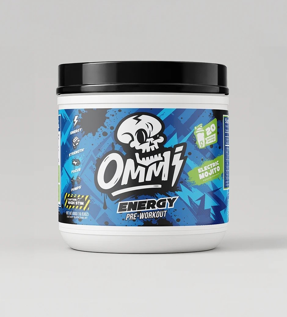 OMMI ENERGY – ALL IN ONE HIGH STIM PRE-WORKOUT 4 New Flavors to choose see below