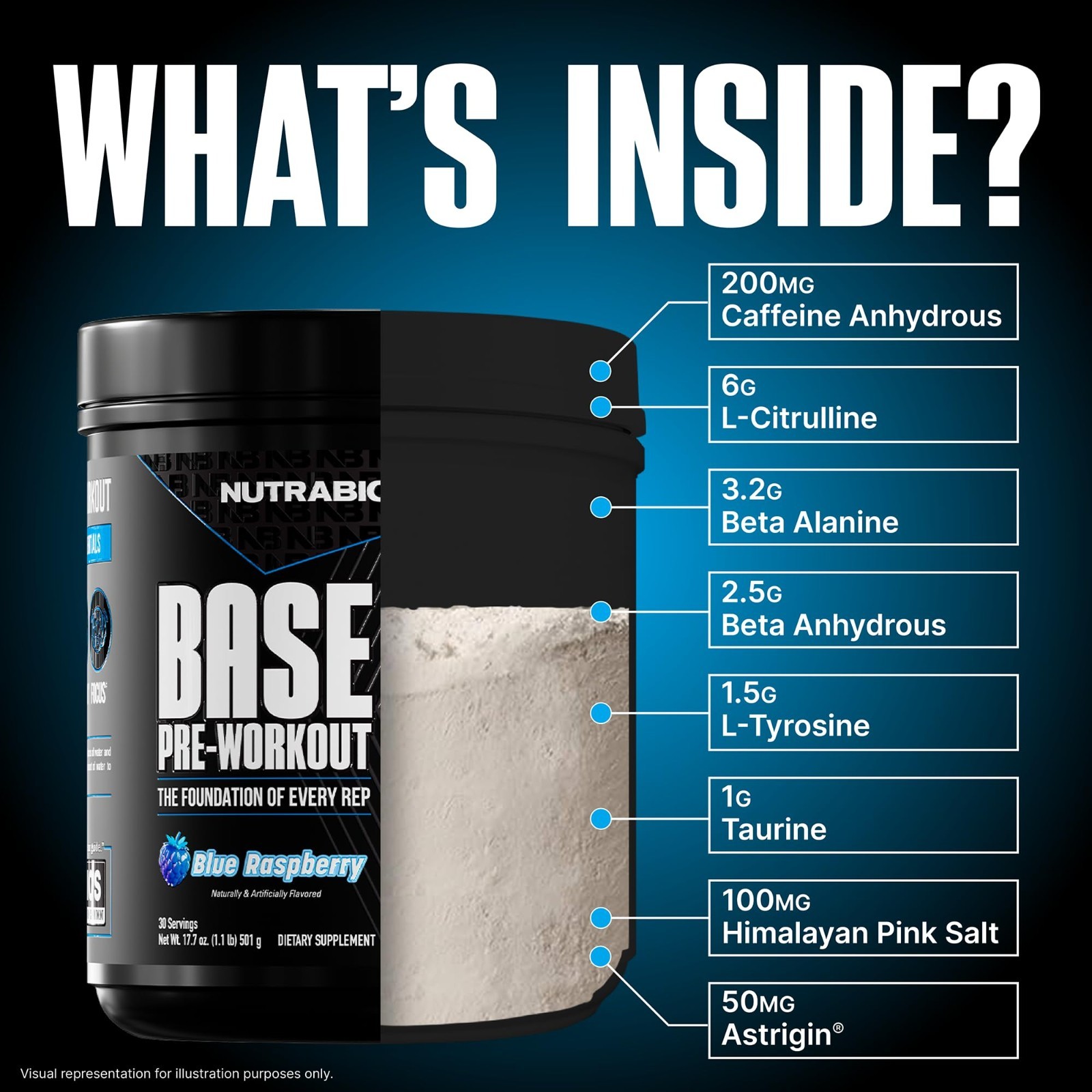 200mg Caffeine Pre-Workout Powder – Energy, Focus, Endurance, Pump, Sugar-Free,