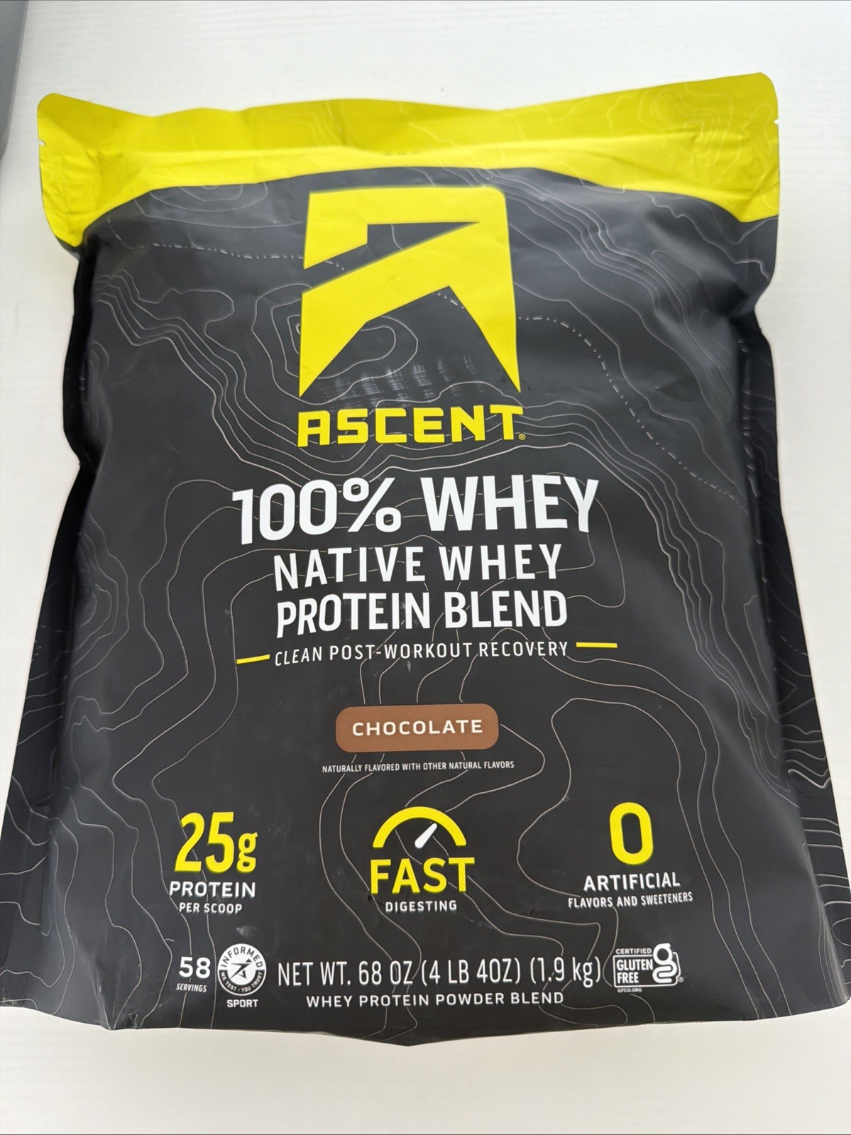 Ascent 100% Whey, Native Whey Protein Blend, Chocolate, 4.25 lbs 🇺🇸 Whey.