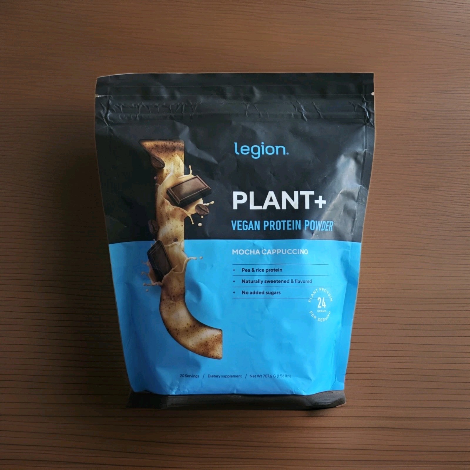 Legion Plant+ All Natural Plant Protein Powder, Mocha Cappuccino, 20 Servings