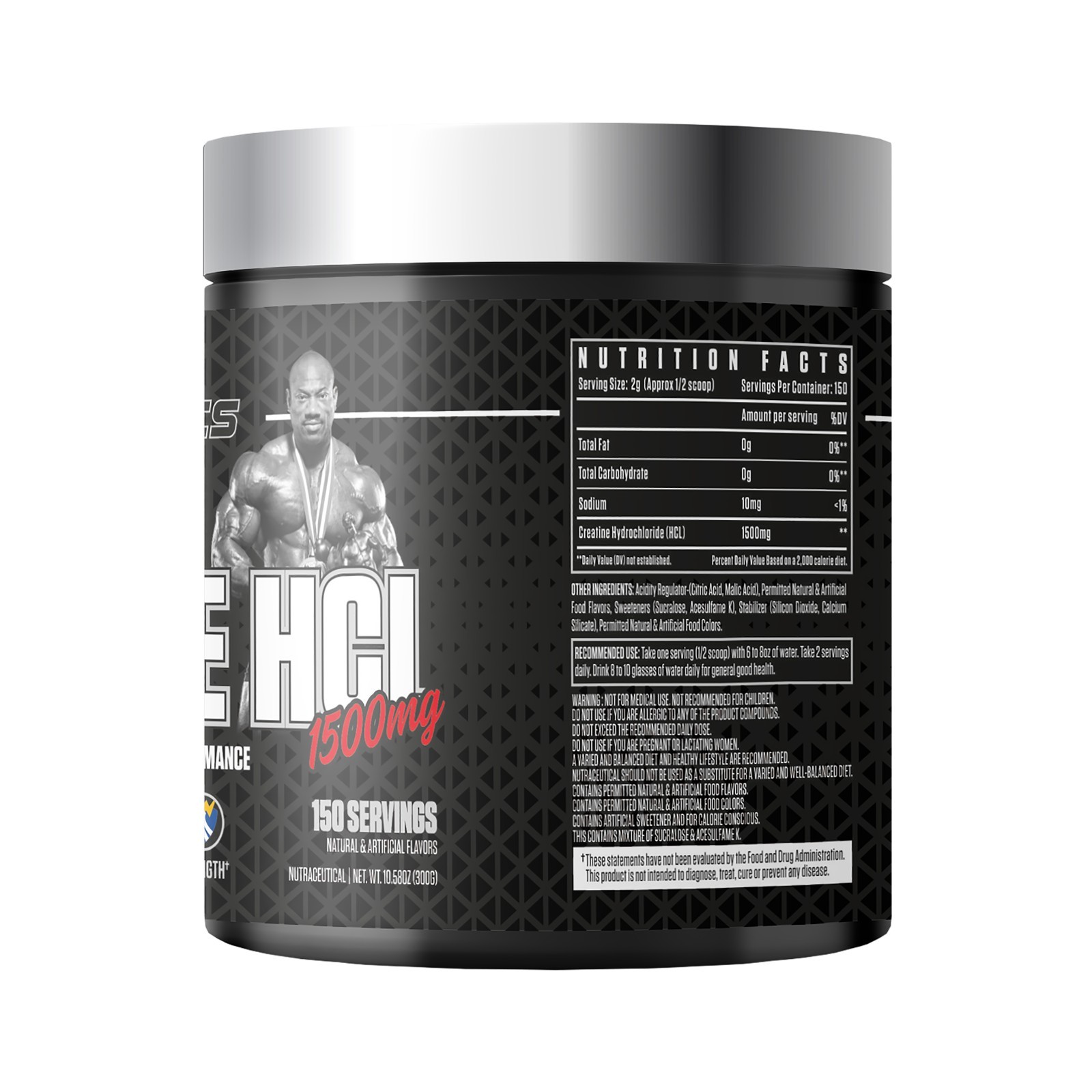 Dexter Jackson Black Series, Micronized Creatine HCL 1500 MG 150 Servings
