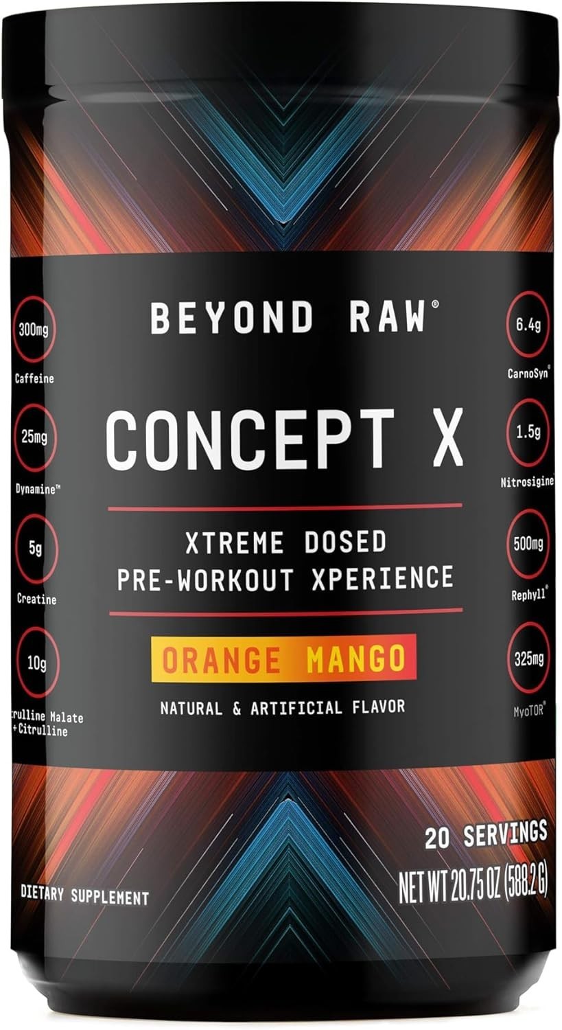 Concept X Pre-Workout Powder: Clinically Formulated, Fast Recovery, 20 Servings
