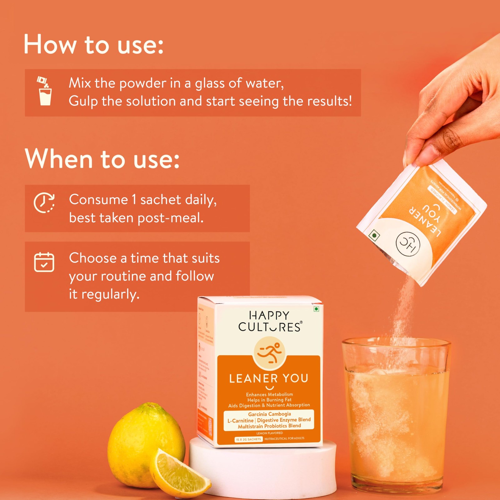 Happy Cultures Leaner You Weight Management Probiotic 15 Days