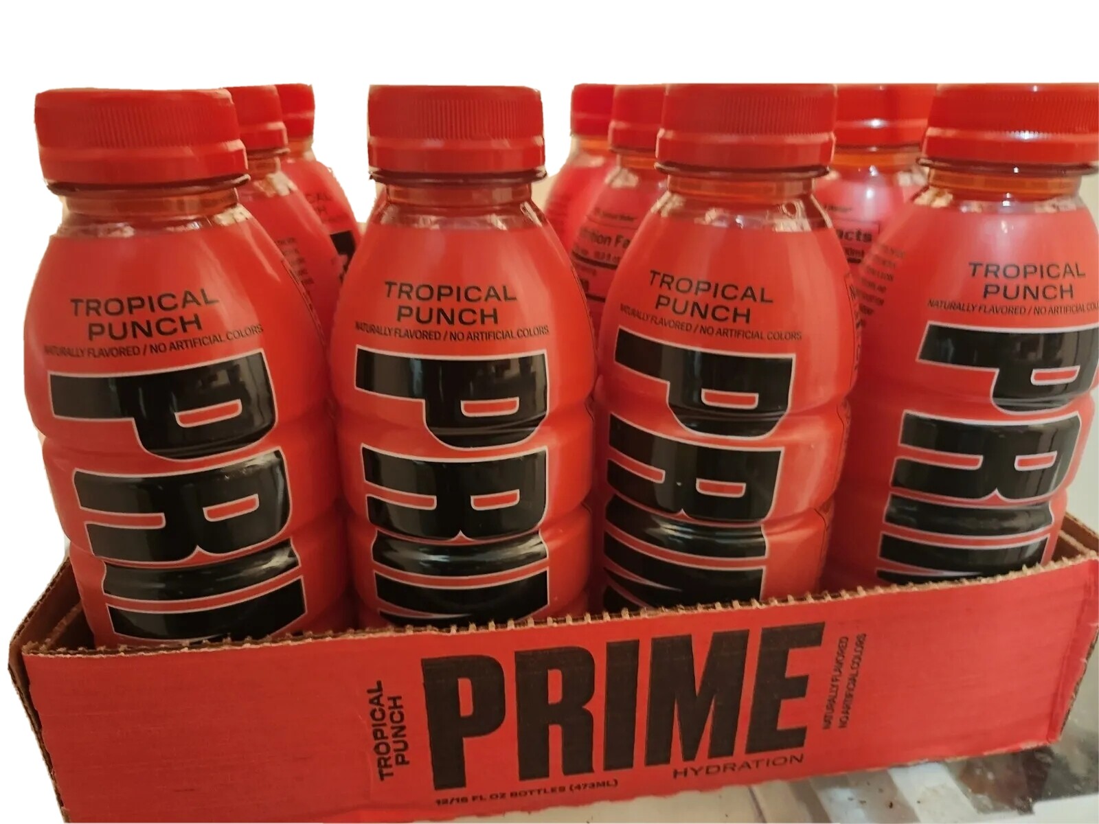 Prime Hydration Drink, 16 fl oz – Fruit Punch (12 Pack)