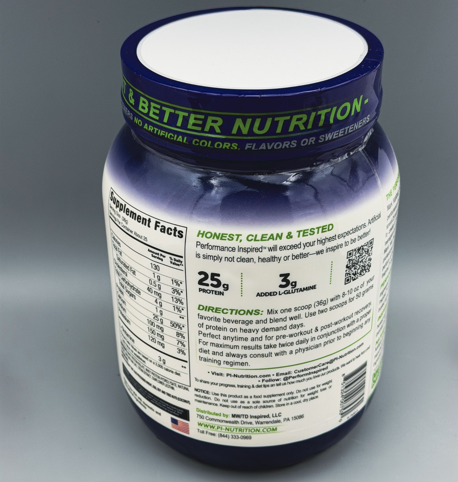 Performance Inspired Gourmet Vanilla WHEY Protein Powder – 25G – Mark Wahlberg
