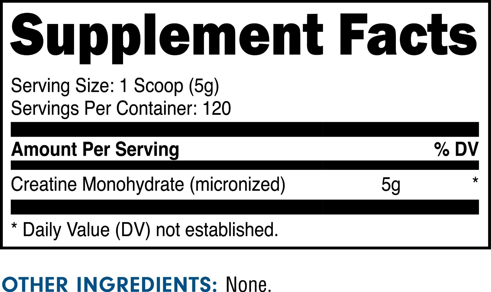 Micronized Creatine Monohydrate Powder – Unflavored, Easy Mix, 5G/Serving, 120 S