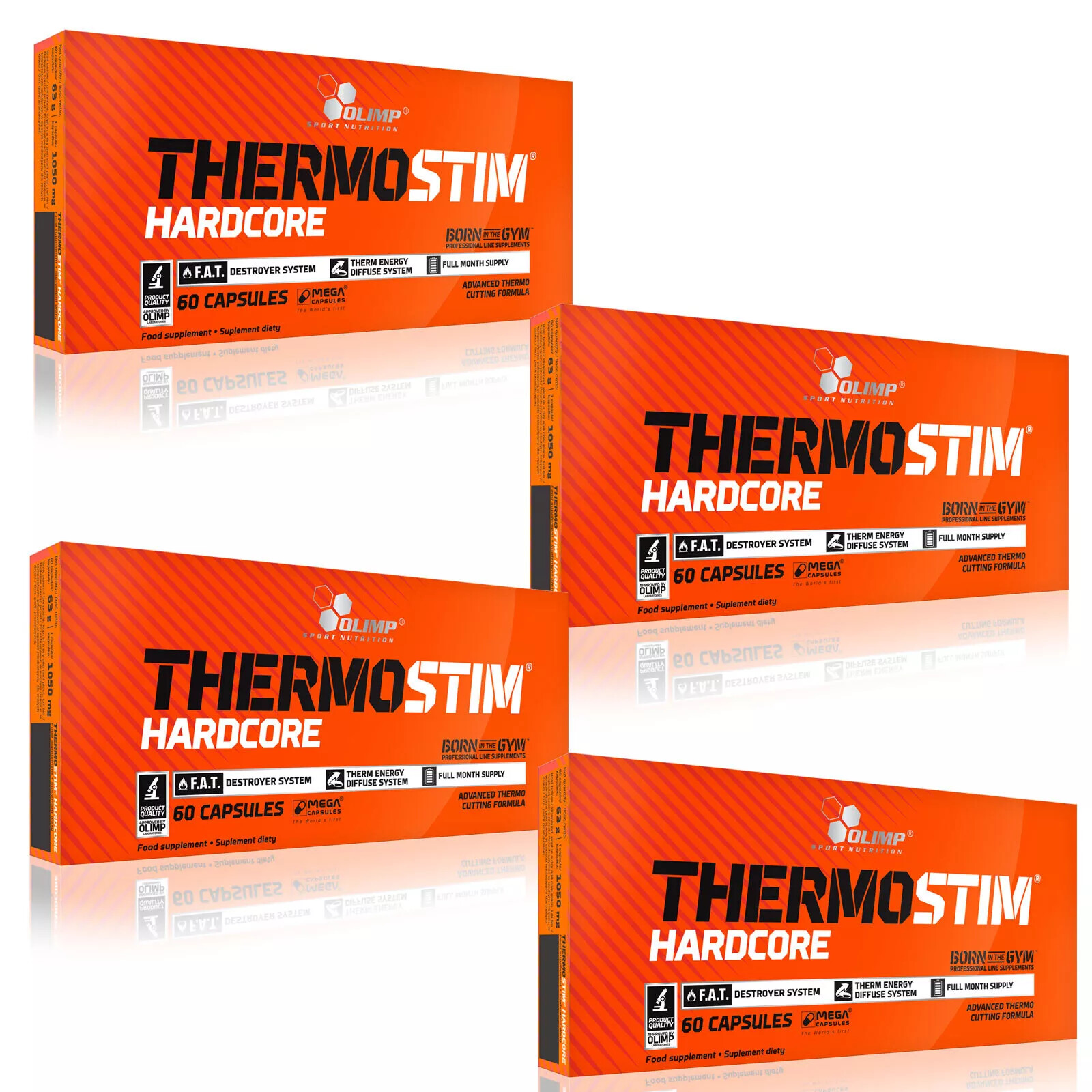 THERMO STIM HARDCORE- Thermogenic fat burner, ENERGY booster, slimming pills