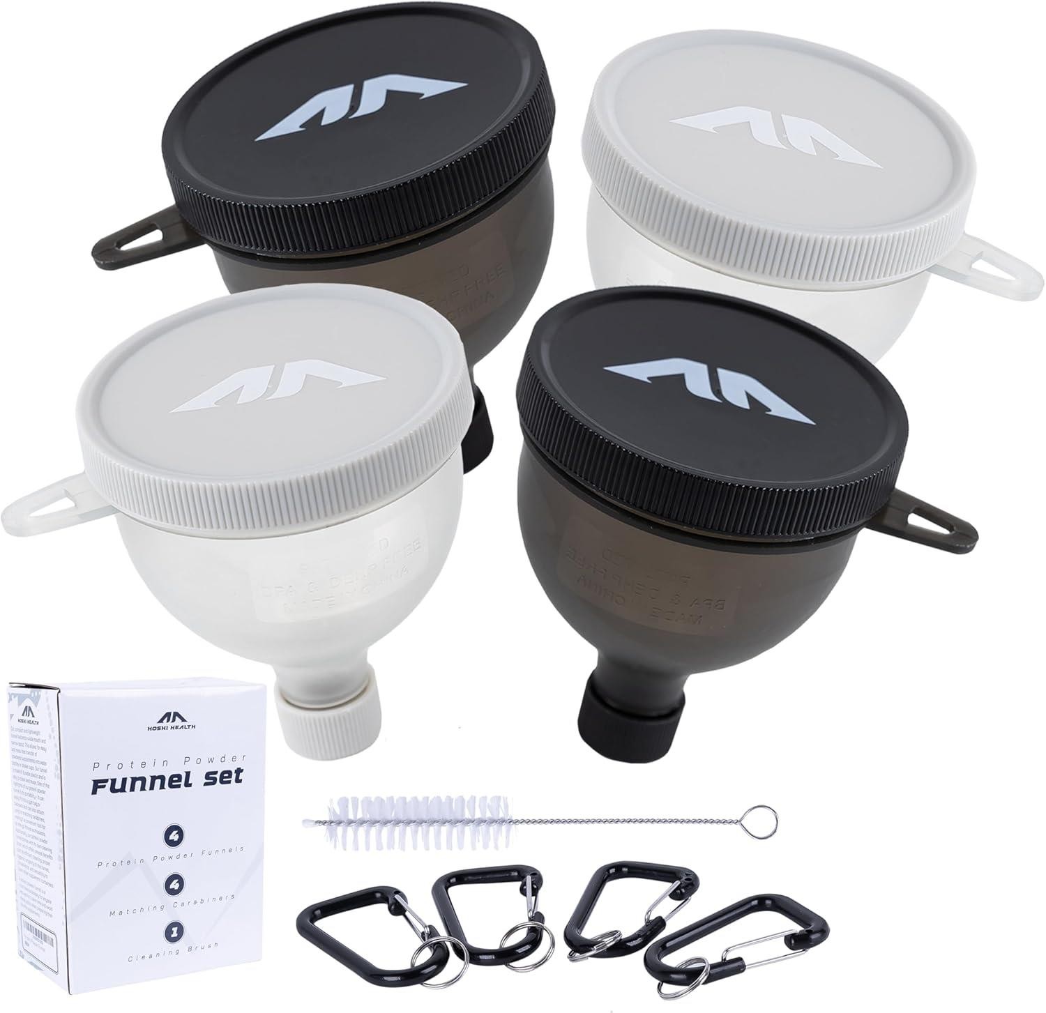 Protein Powder Funnel Set – Sleek Water Bottle Funnel for Powder Supplement with