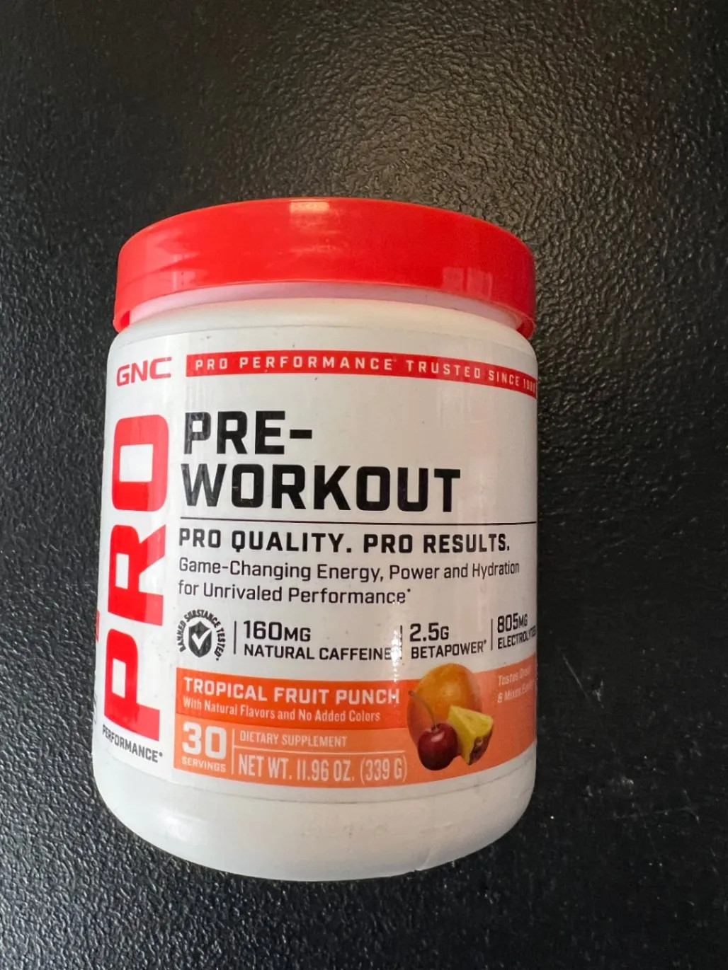 2x GNC Pro Pre-Workout Tropical Fruit Punch 11.96 Oz 30 Serv Energy Performance
