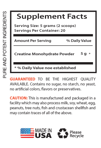 Creatine Powder 100g Enhanced Muscle Lean Mass & Strength Opti Men 2B