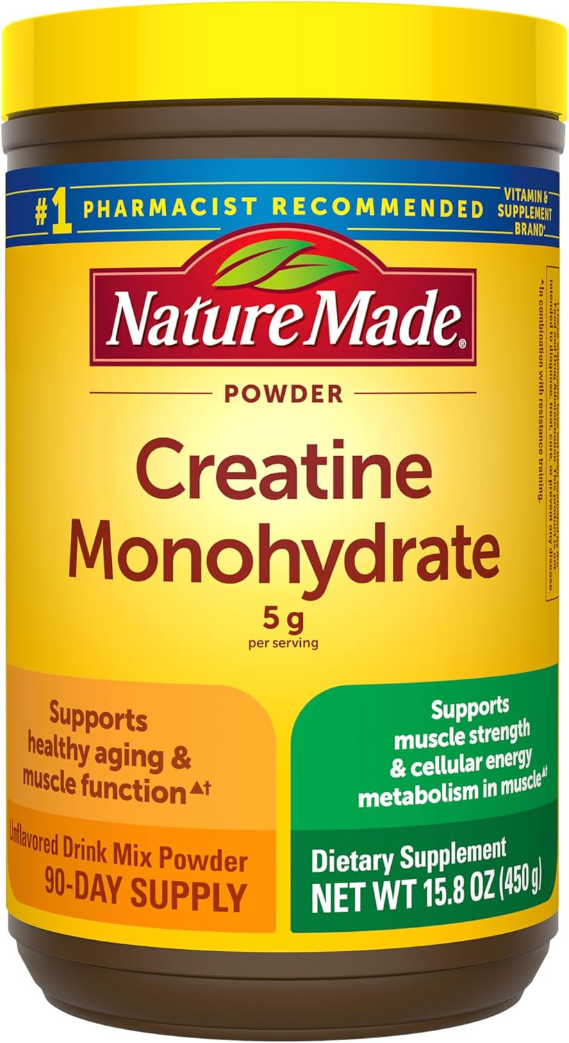 Nature Made Micronized Creatine Monohydrate Powder 450g Muscle Pack of 6 Bulk