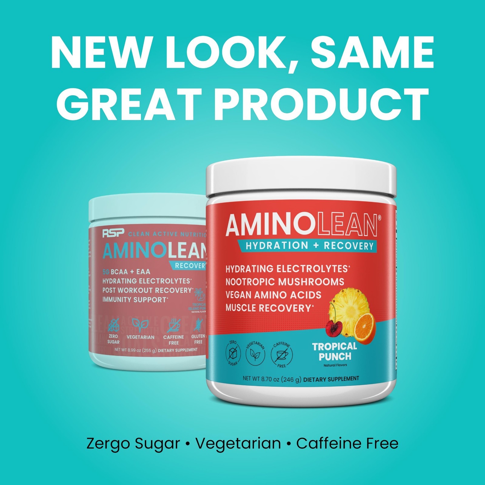 Vegan Amino Acids Powder – BCAA + EAA, Electrolytes & Reishi for Recovery, Sugar