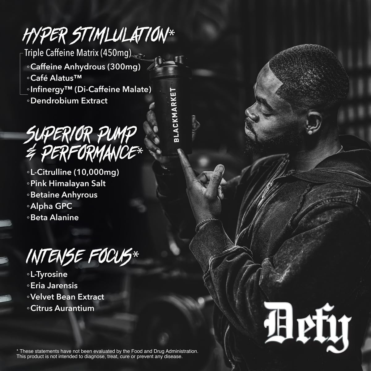 High-Stimulant Pre-Workout Powder – 450mg Caffeine, L-Citrulline, Watermelon Lem