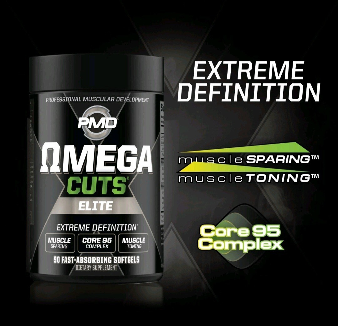 Omega Cuts Elite- Omega Fatty Acids & CLA for Muscle & Definition – 90 Softgels