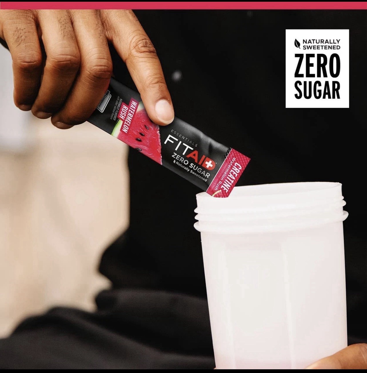 FITAID Creatine Powder, Watermelon Rush, 14 Packets, 14 Servings