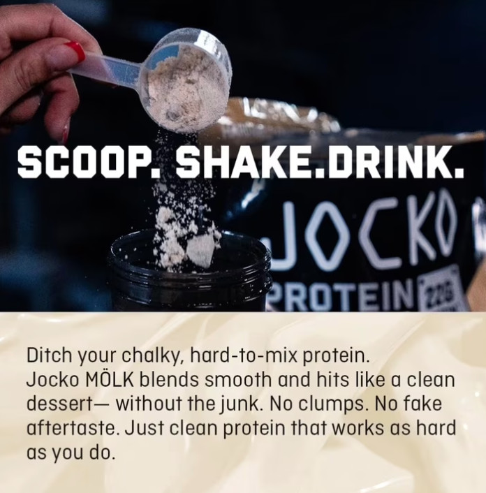Jocko Fuel Whey Protein Powder Chocolate 22g Protein 18 Servings Blend