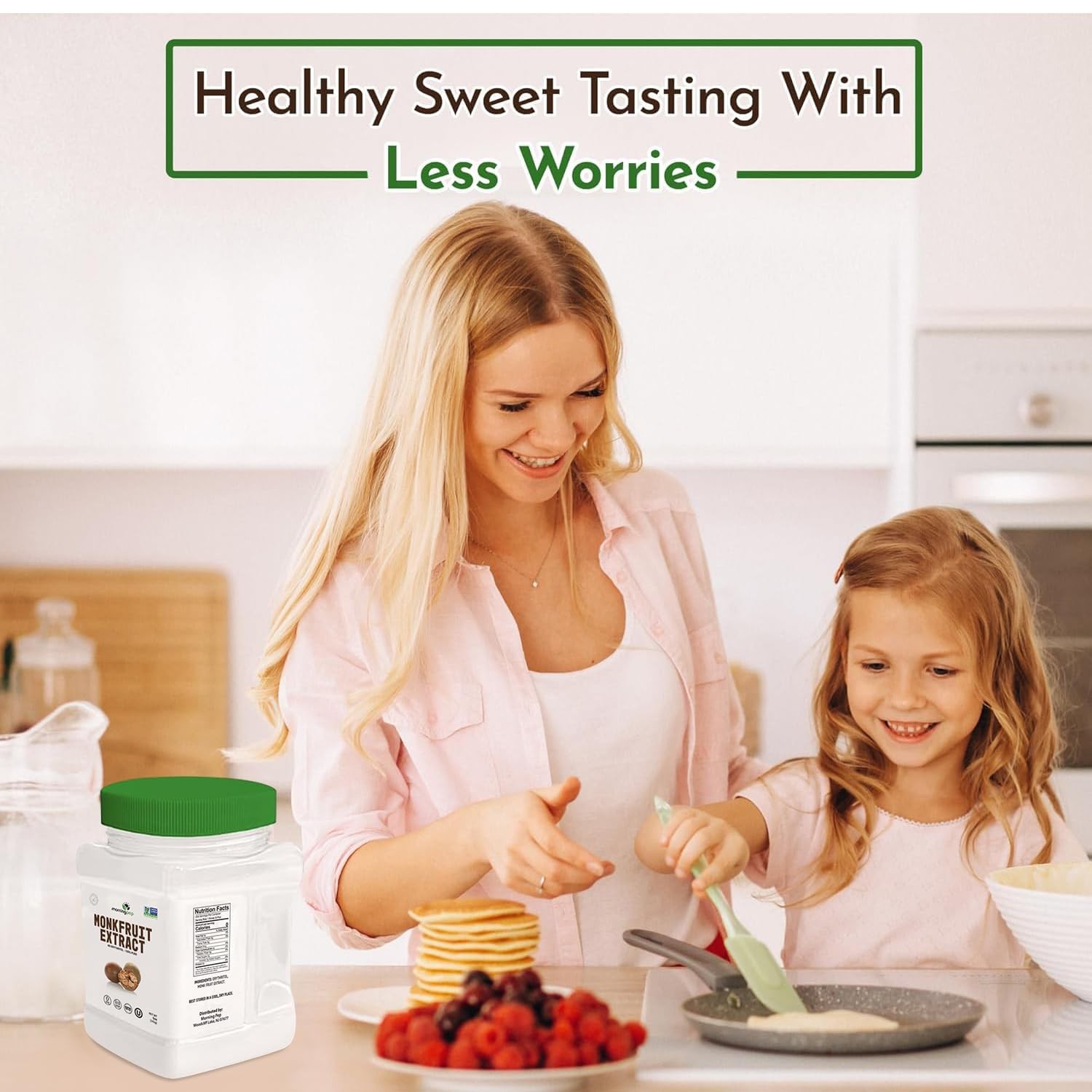 Morning Pep 100% Pure Monk Fruit extract sweetener, No 15 Ounce (Pack of 1)