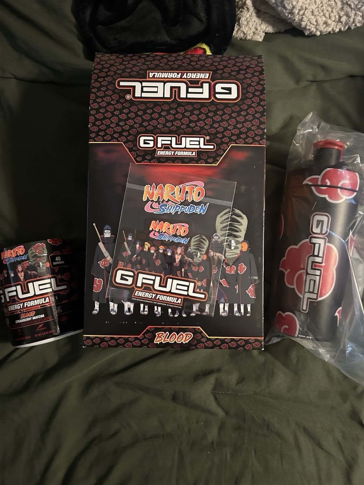 Gfuel Naruto Blood Collector’s Box Shaker + Tub G FUEL
