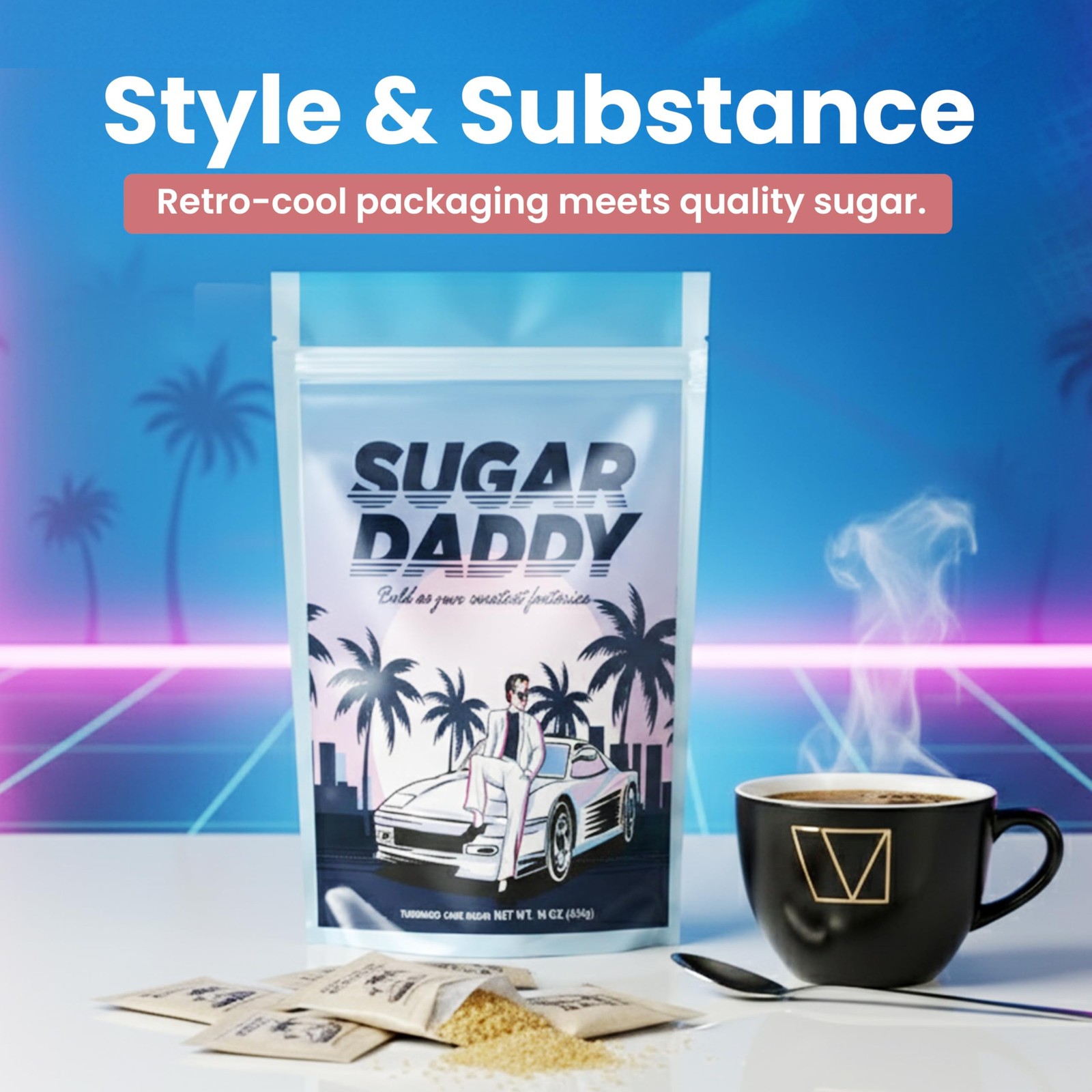 Sugar Daddy, Turbinado Cane Sugar Bag – Natural Sweetness Boost & Rich Flavor…