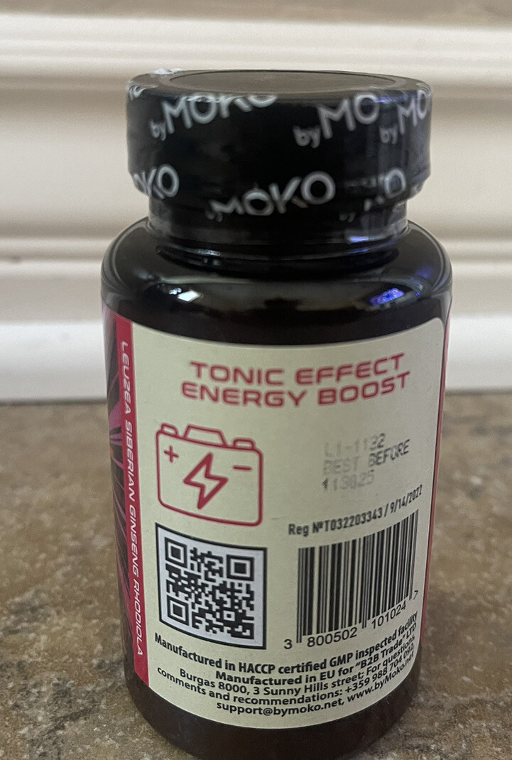 AdaptoGO Leuzea Ginseng Rhodiola Tonus Booster Energy Herbal supplement