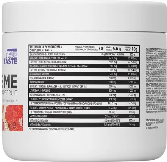 OstroVit PUMP pre-workout 2x300g orange+watermelon,nitric oxide