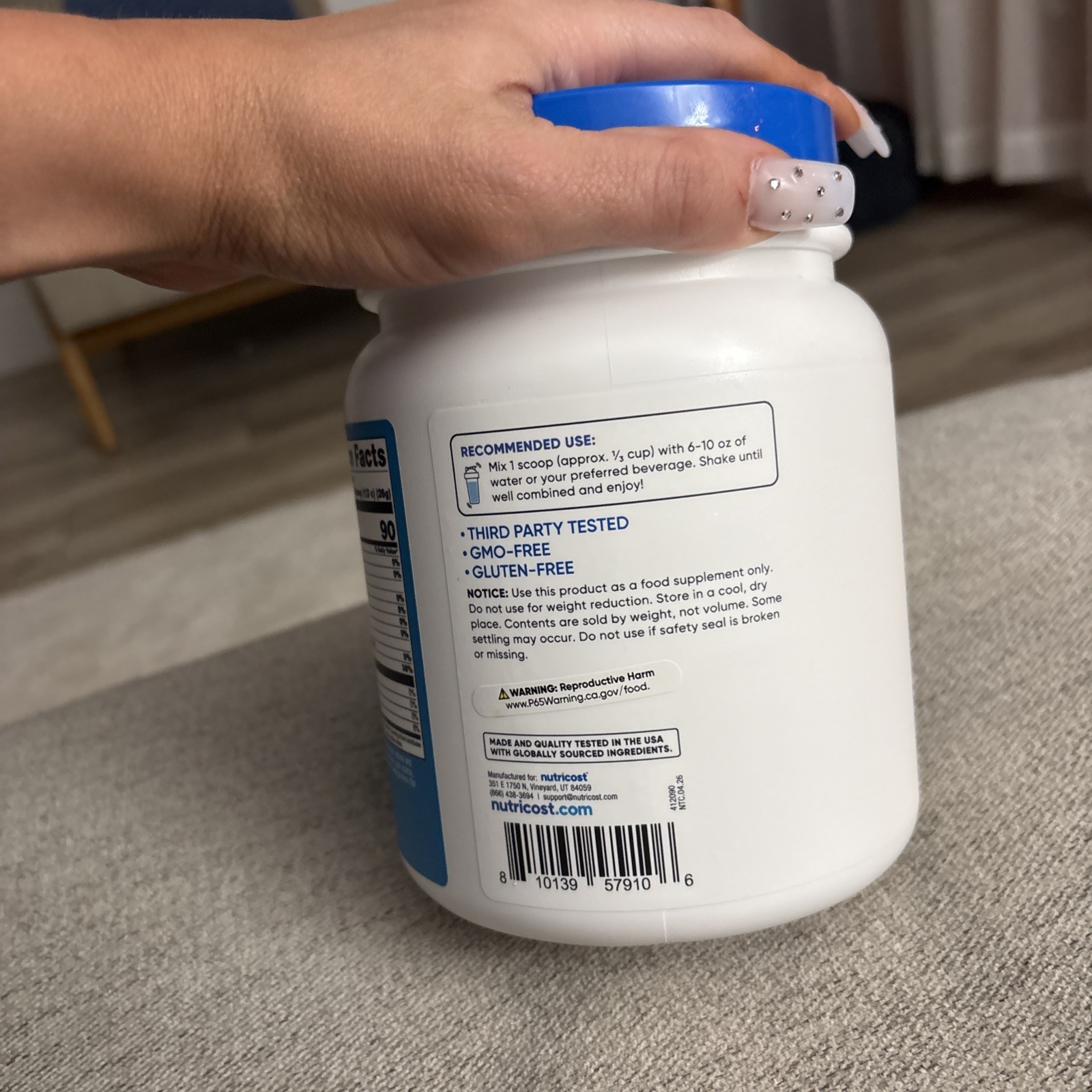 Nutricost Clear Whey Protein Isolate Powder (Blue Razz Pop) 1 LB – 20g Protein