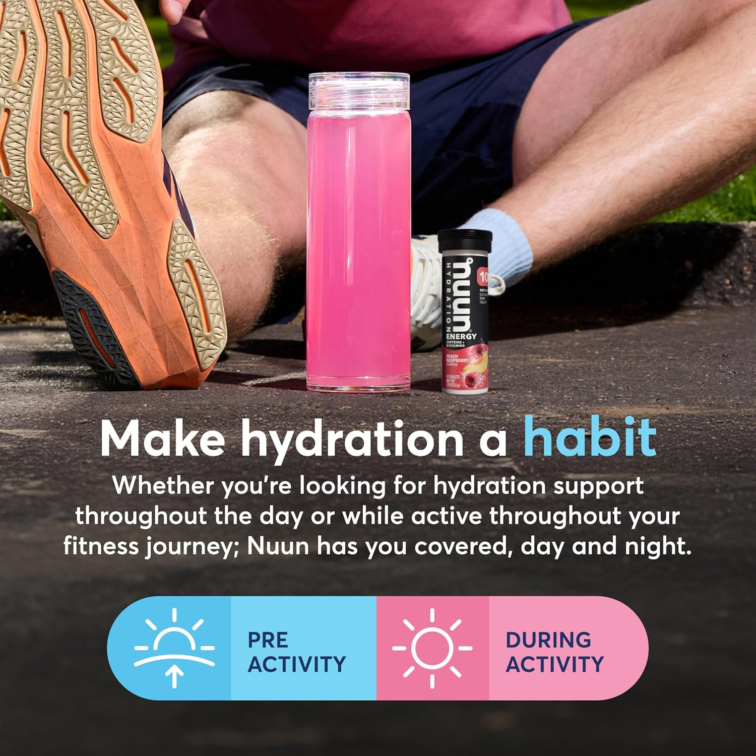 Nuun Energy Electrolyte Tablets Caffeine Mixed Flavors, 40 Servings