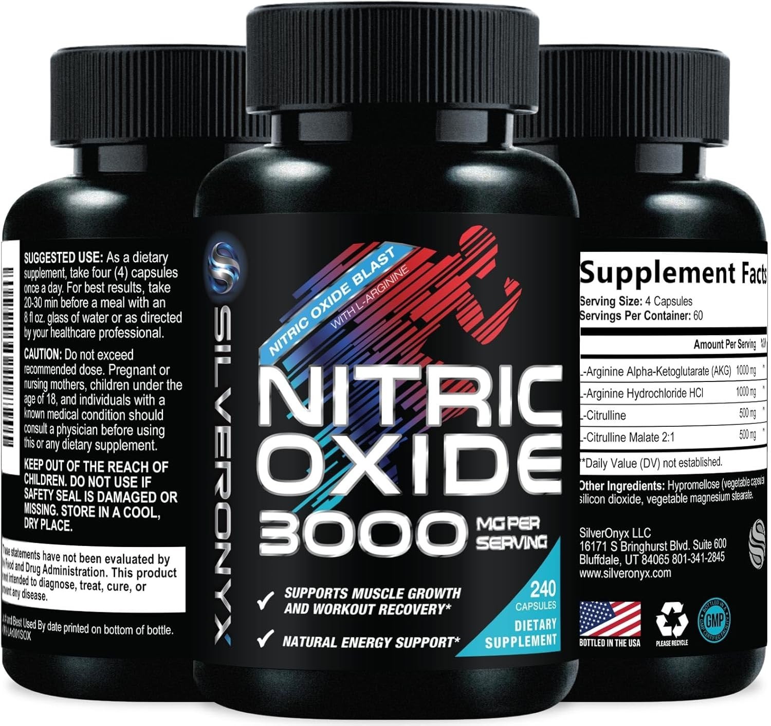 L-Arginine & Citrulline Malate Booster – 240 Capsules for Energy Support
