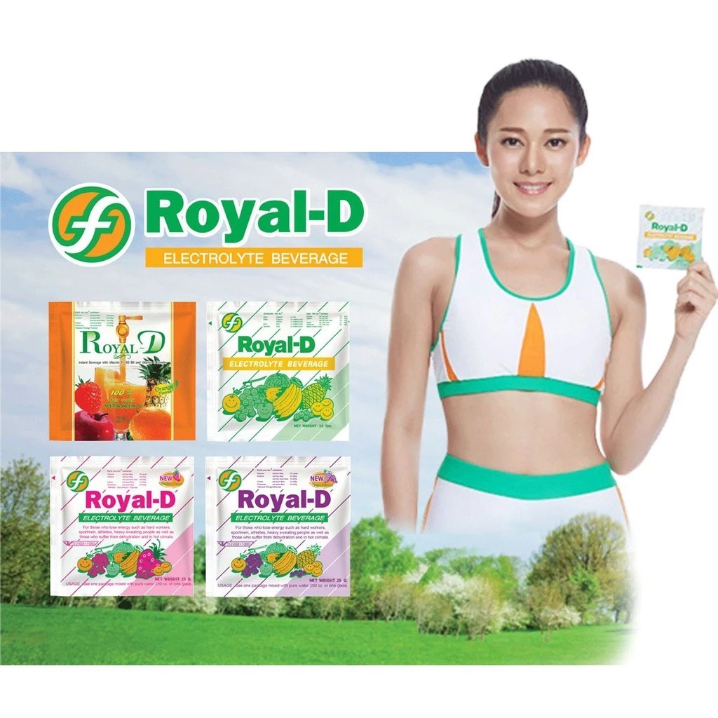 Royal-D Electrolyte Beverage Powder Sodium, Potassium, Vitamin Assorted Flavors
