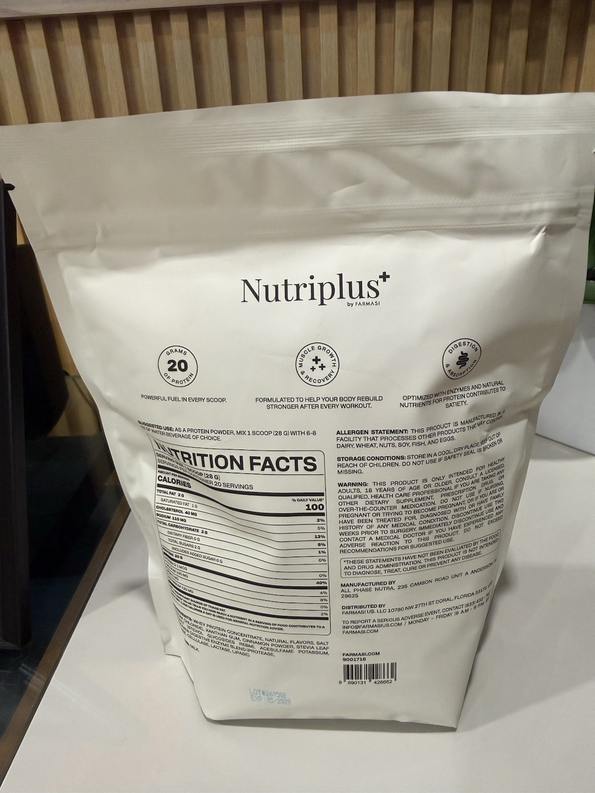 Nutriplus+ Whey Protein Powder Cinnamon Toast Swirl 20g Protein 20 Servings