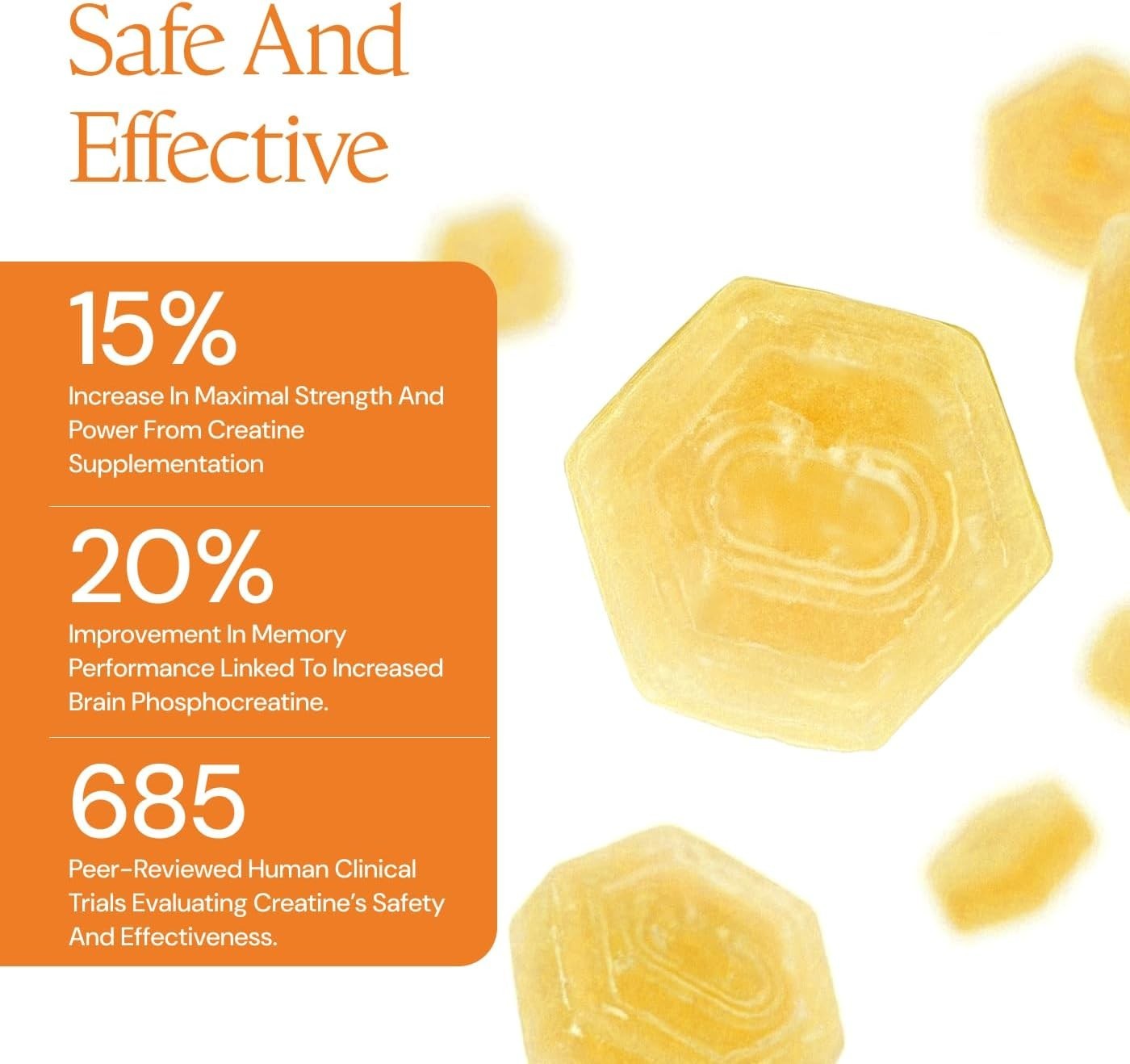 Non-Melting Creatine Gummies – 1.5g of Muscle Growth Power in Every Bite