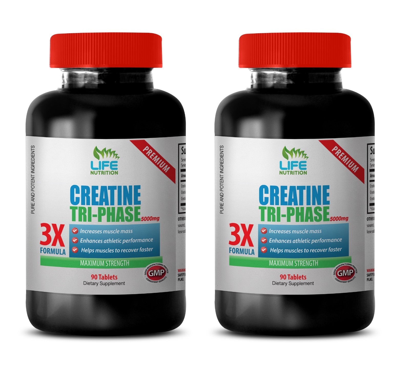 Muscle Mass XXX Creatine Tri-Phase 3X 5000mg Supplements Super Pills Deal 2B