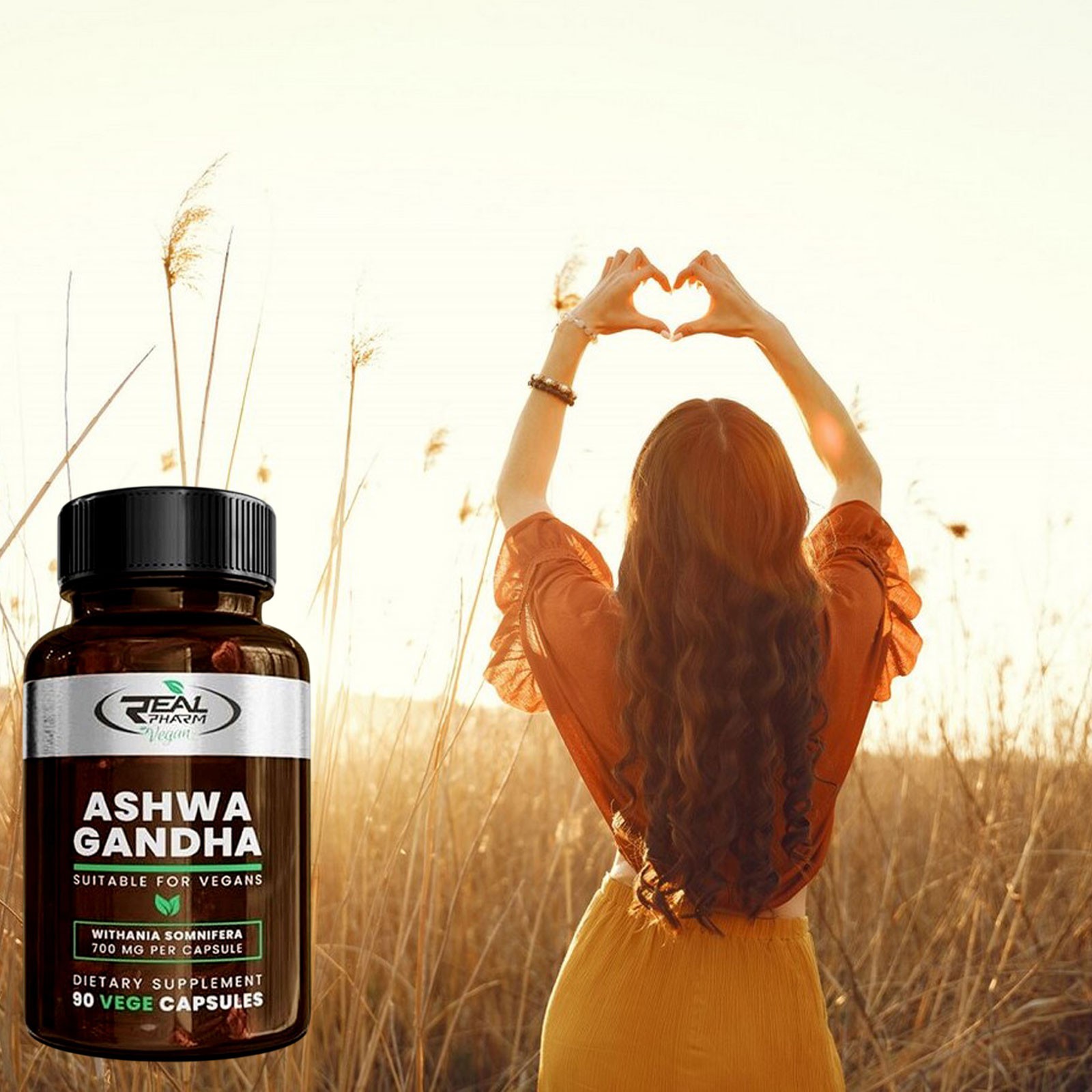 Ashwagandha 700mg 90 – 360 Vegan Caps – Stress Relief, Sleep, Energy & Libido