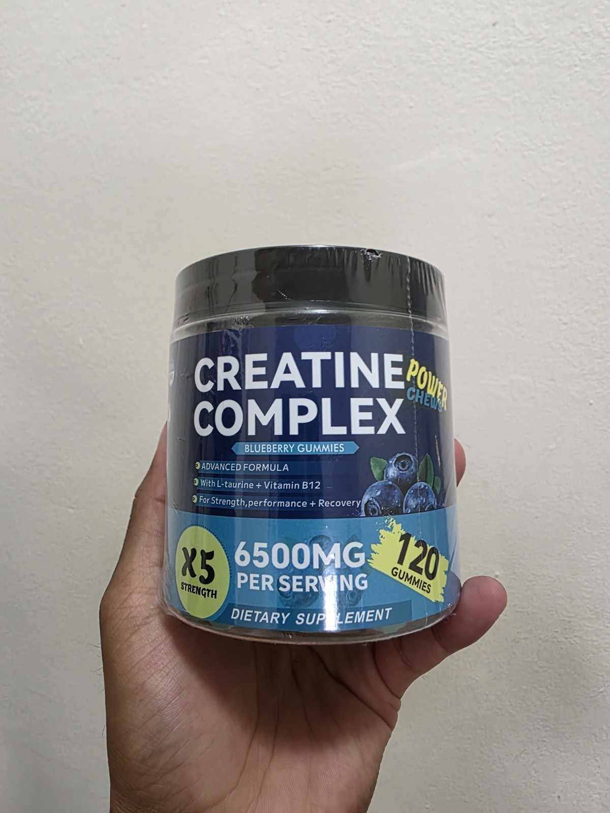 Creatine Monohydrate Gummies Complex 6500mg for Men & Women 120 Gummies X5 strgh
