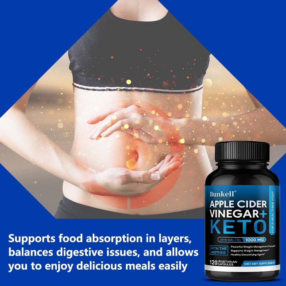 Apple Cider Vinegar BHB Salts Supplement Diet Pills Unisex Support Appetite