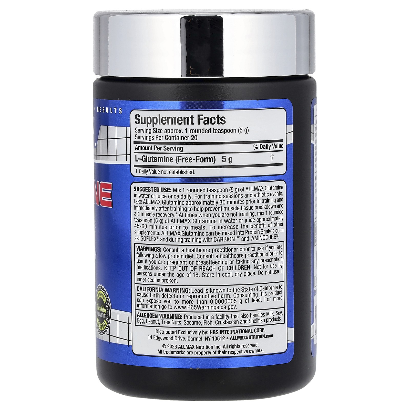 Glutamine, 3.53 oz (100 g)