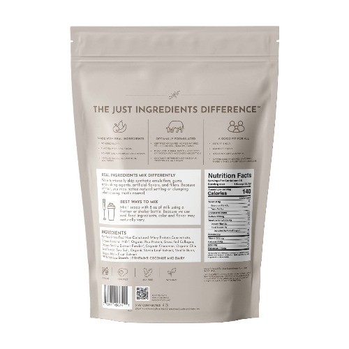 Just Ingredients Vanilla Bean Protein Mix – 17.5oz – 15 servings Non-Caffeinated