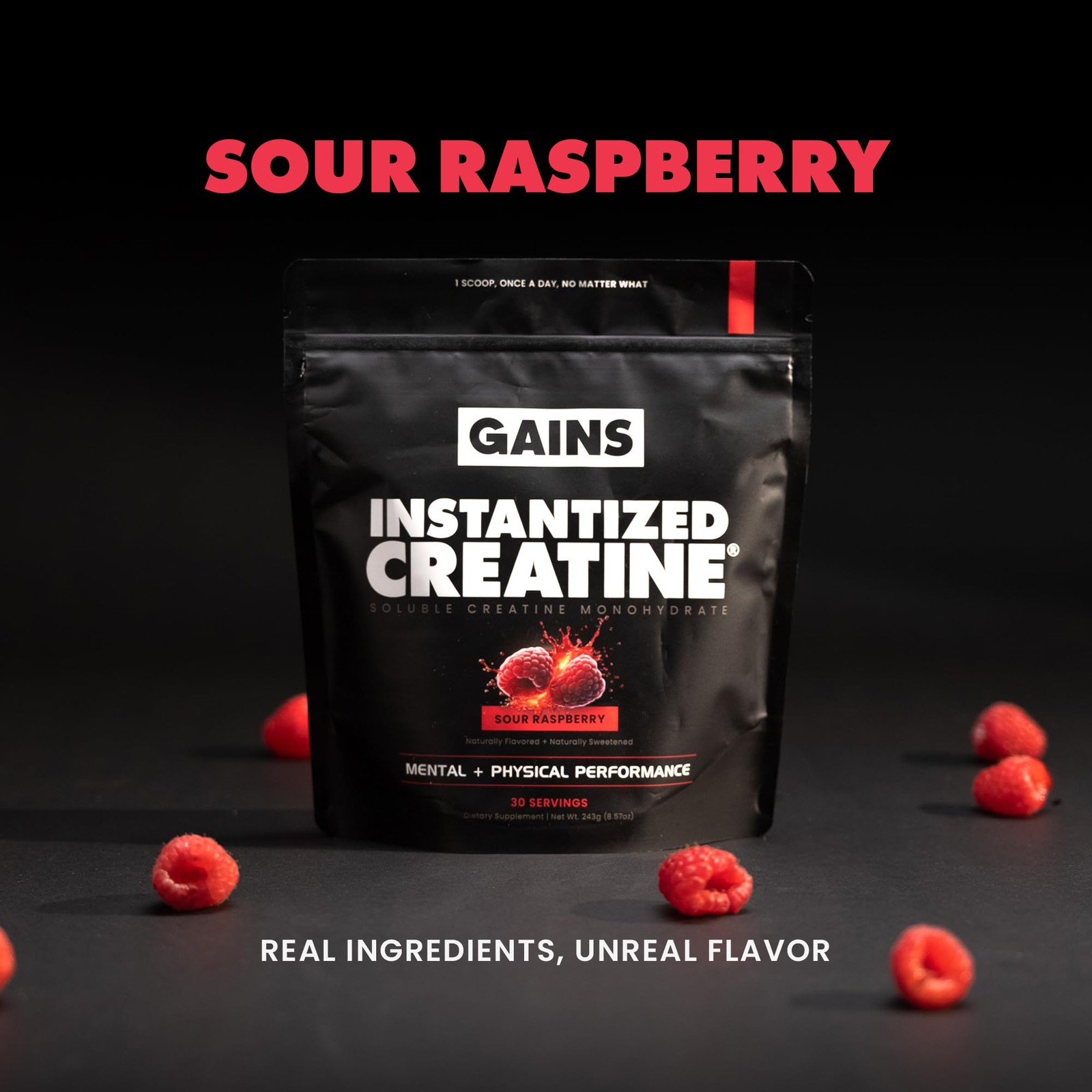 Gains in Bulk Instantized Creatine Monohydrate for Men & Women, Soluble Pre W…
