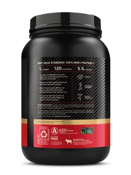 Optimum Nutrition Gold Standard Whey Protein, Vanilla Ice Cream, 22 Servings