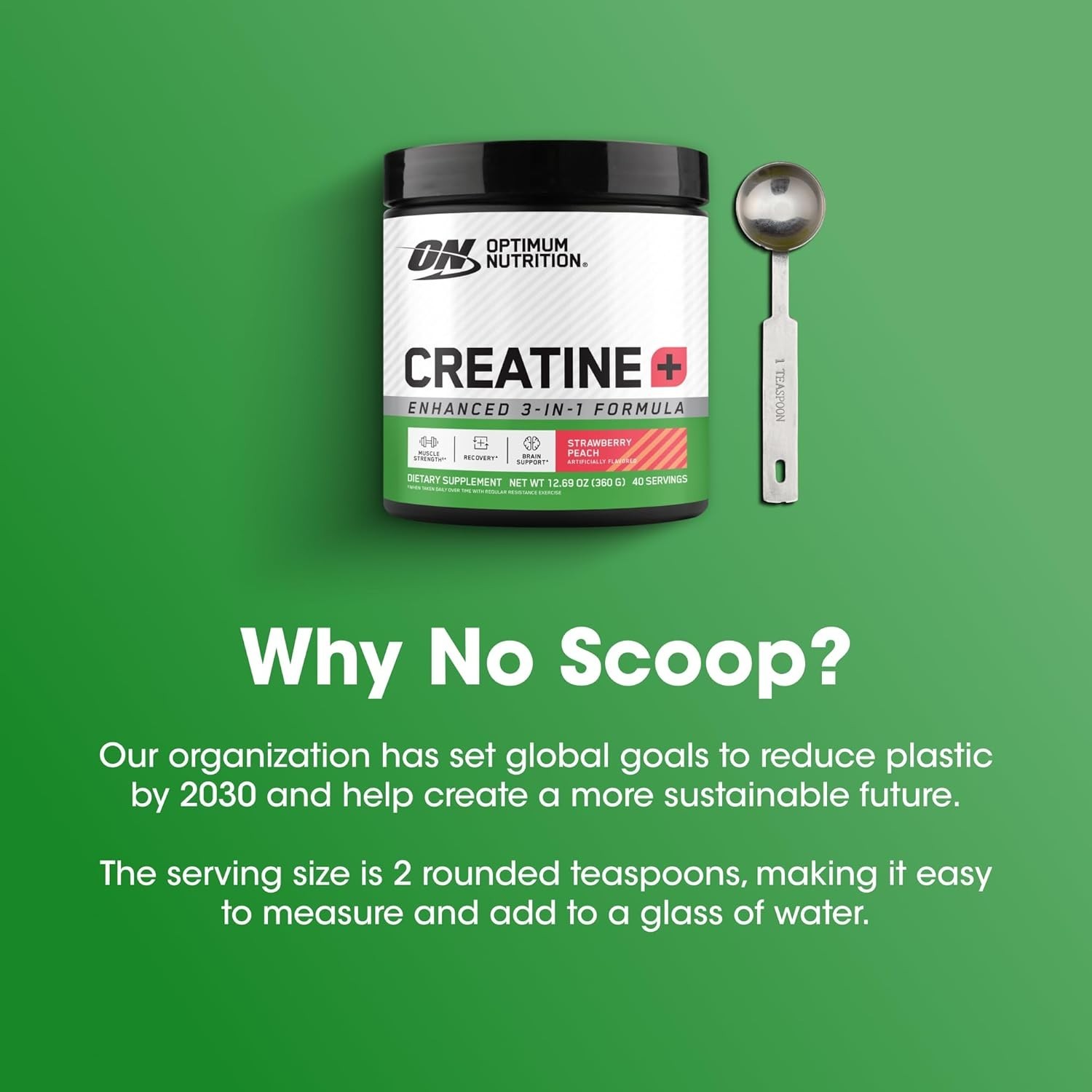 Strawberry Peach Creatine Powder – Gluten-Free, Vitamins & Electrolytes