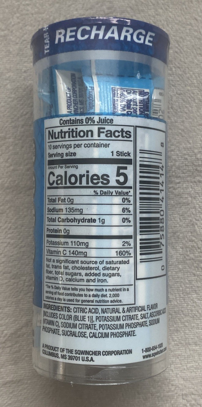 Sqwincher Zero Electrolyte Replenishment, Mixed Berry 10 Sticks 075880414148