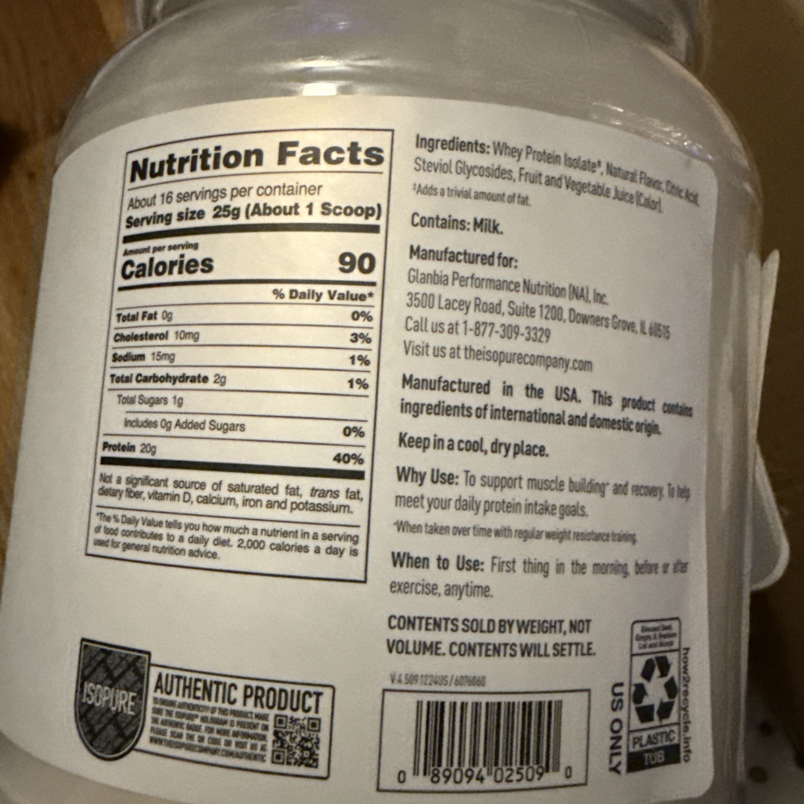 Isopure Infusions Whey Protein Powder 400g – Tropical Punch