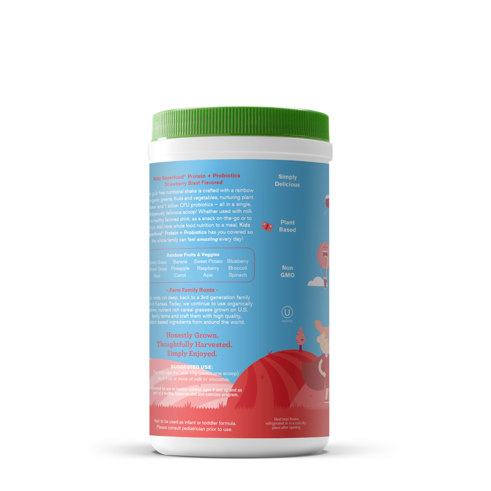 Kidz Superfood Protein + Probiotics – Strawberry Blast (15 Servings)