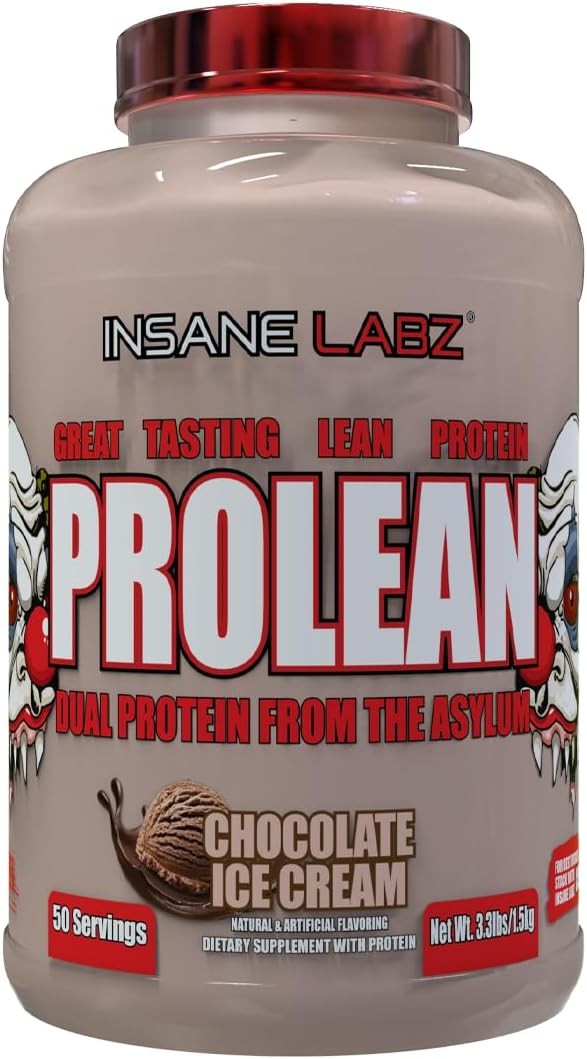 Insane Labz ProLean Protein 26g Protein 50 Servings Chocolate Ice Cream 3.3 Lbs