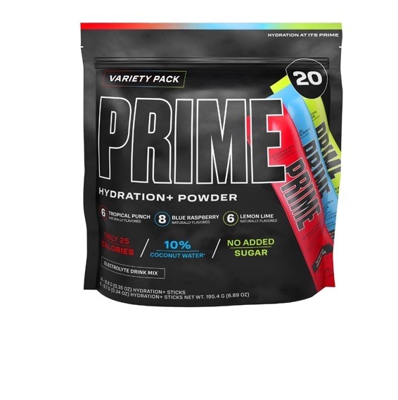 PRIME Hydration+ Electrolyte Powder Variety Pack 20 Sticks