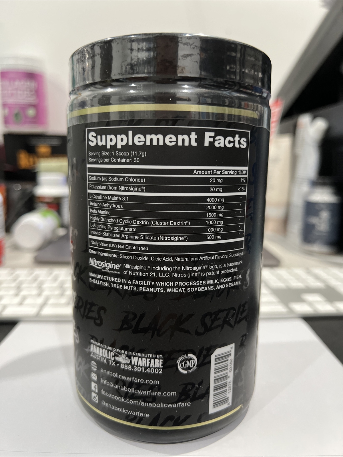 Anabolic Warfare PUMP-N-GROW Non-Stim Pre-Workout 30SRV Redcon1 Big Noise New